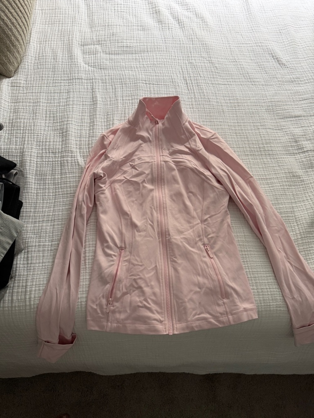 lululemon athletica Pale Pink Zip-Up Bomber Jacket